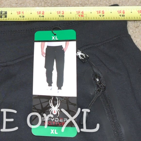 Spyder Men's Jogger pants in BLACK SIZE L XL XXL . - Picture 10 of 12